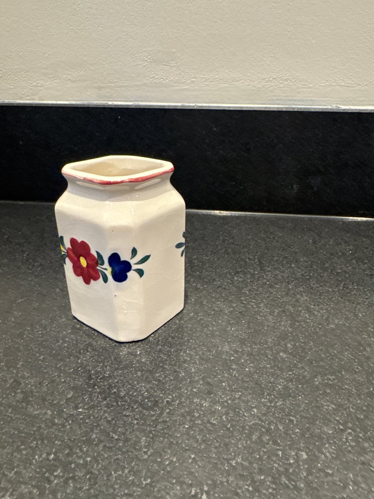 Handgeschilderd Boerenbond vaasje, vaasje met bloemen, Ophalen of Verzenden
