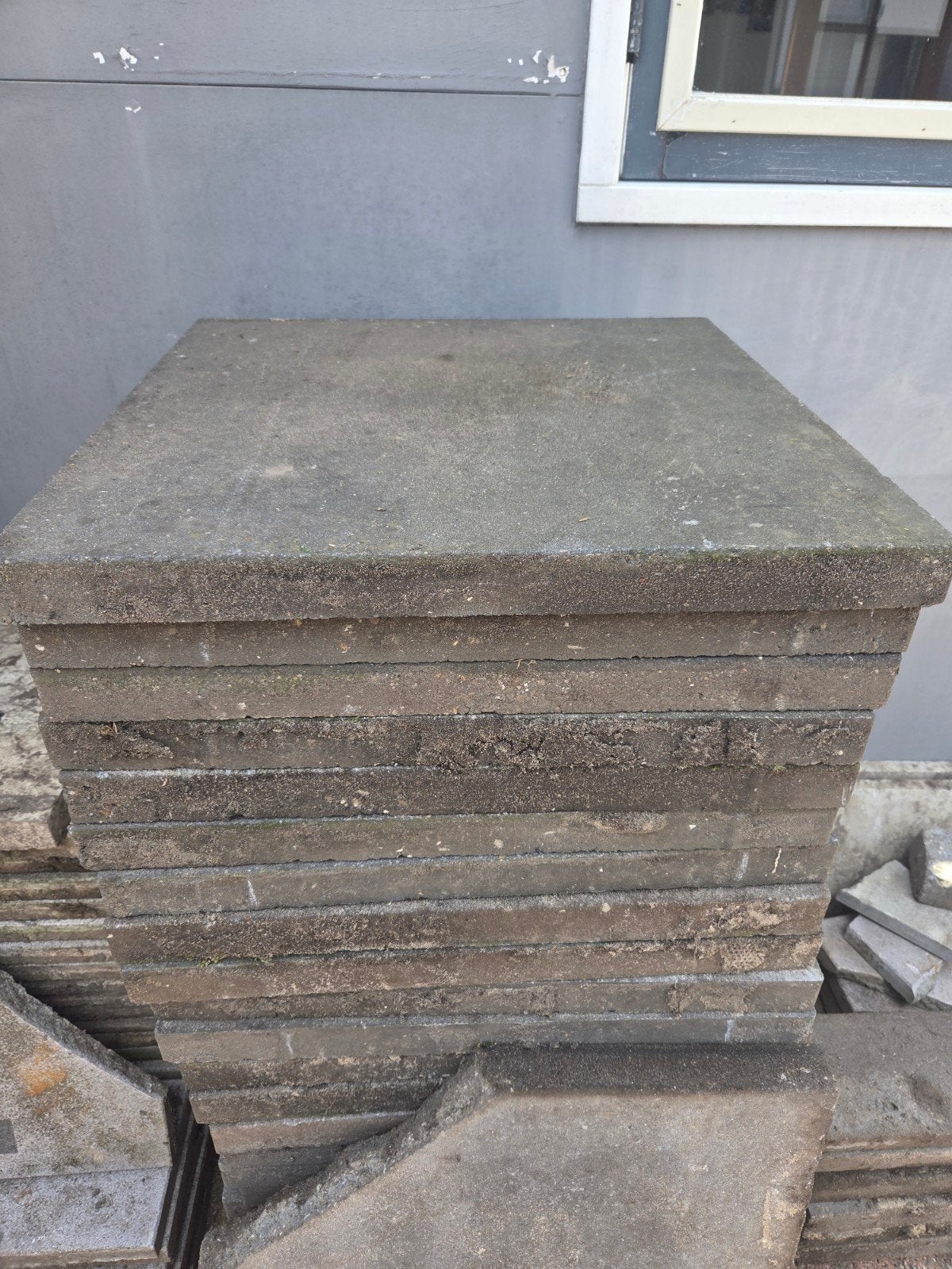 Terrastegels: 60x60 en  40x40, Ophalen, Gebruikt, Overige materialen, 10 m² of meer