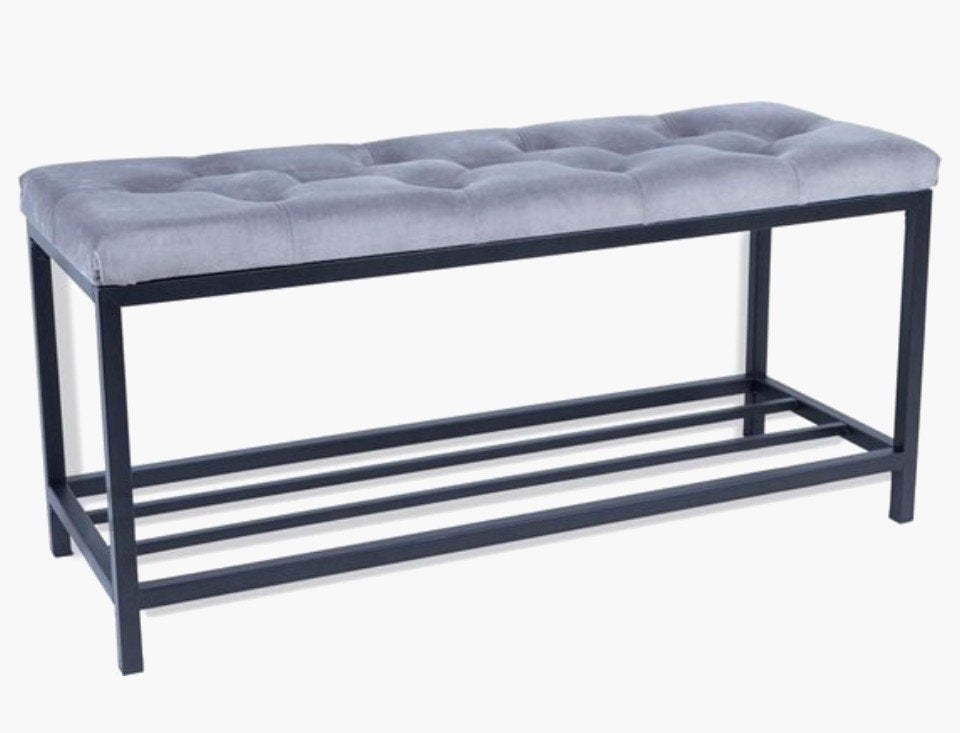 Lifa Living fluwelen bankje met metalen onderstel, Ophalen, Modern, Scandinavisch, Nieuw, Stof