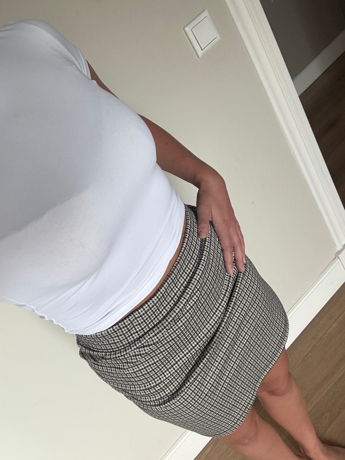 Stijlvolle geruite mini-rok, Zo goed als nieuw, Maat 36 (S), Boven de knie, Meerkleurig