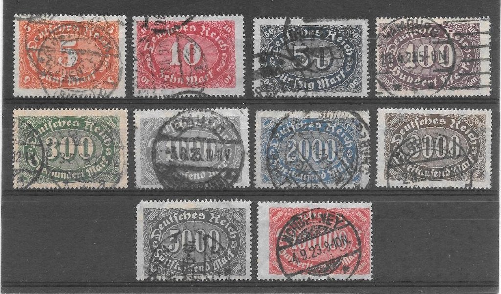 Duitsland - Reich 1920-1923 Grote cijferzegels, Verzenden, Duitse Keizerrijk, Gestempeld