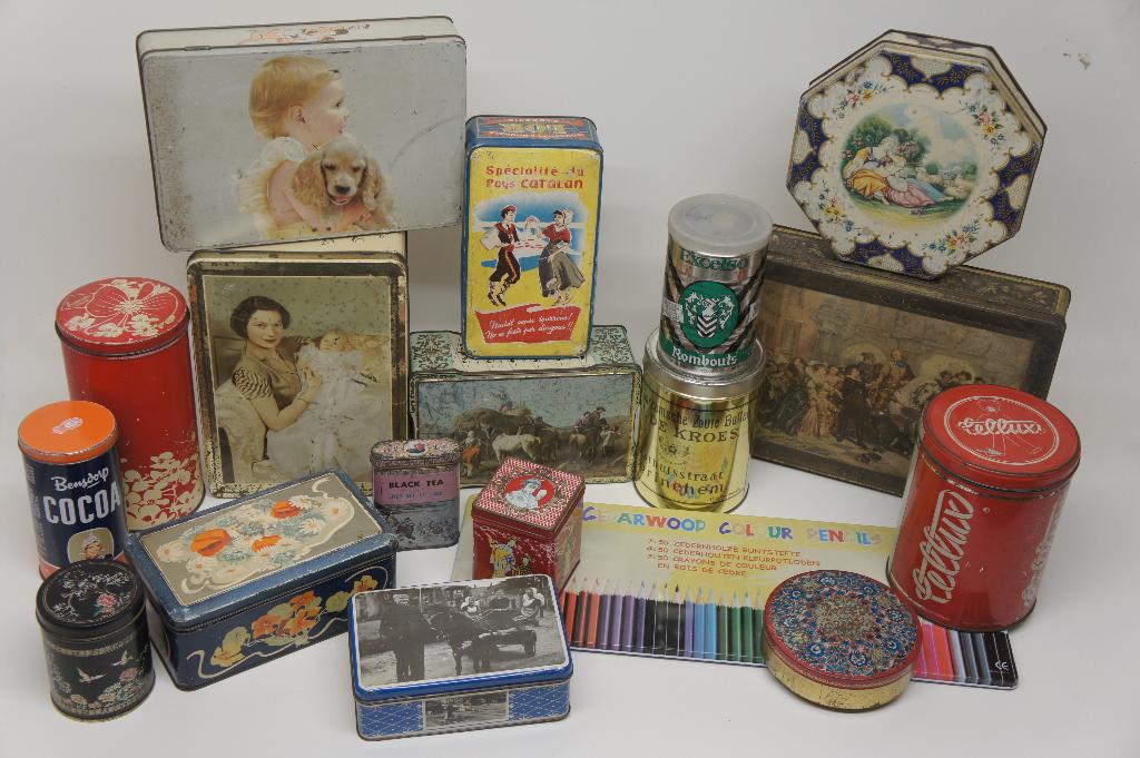 Prachtige Vintage Reclameblikken & Tea Tins Collectie, Verzamelen, Blikken, Ophalen of Verzenden, Gebruikt, Overige, Overige merken