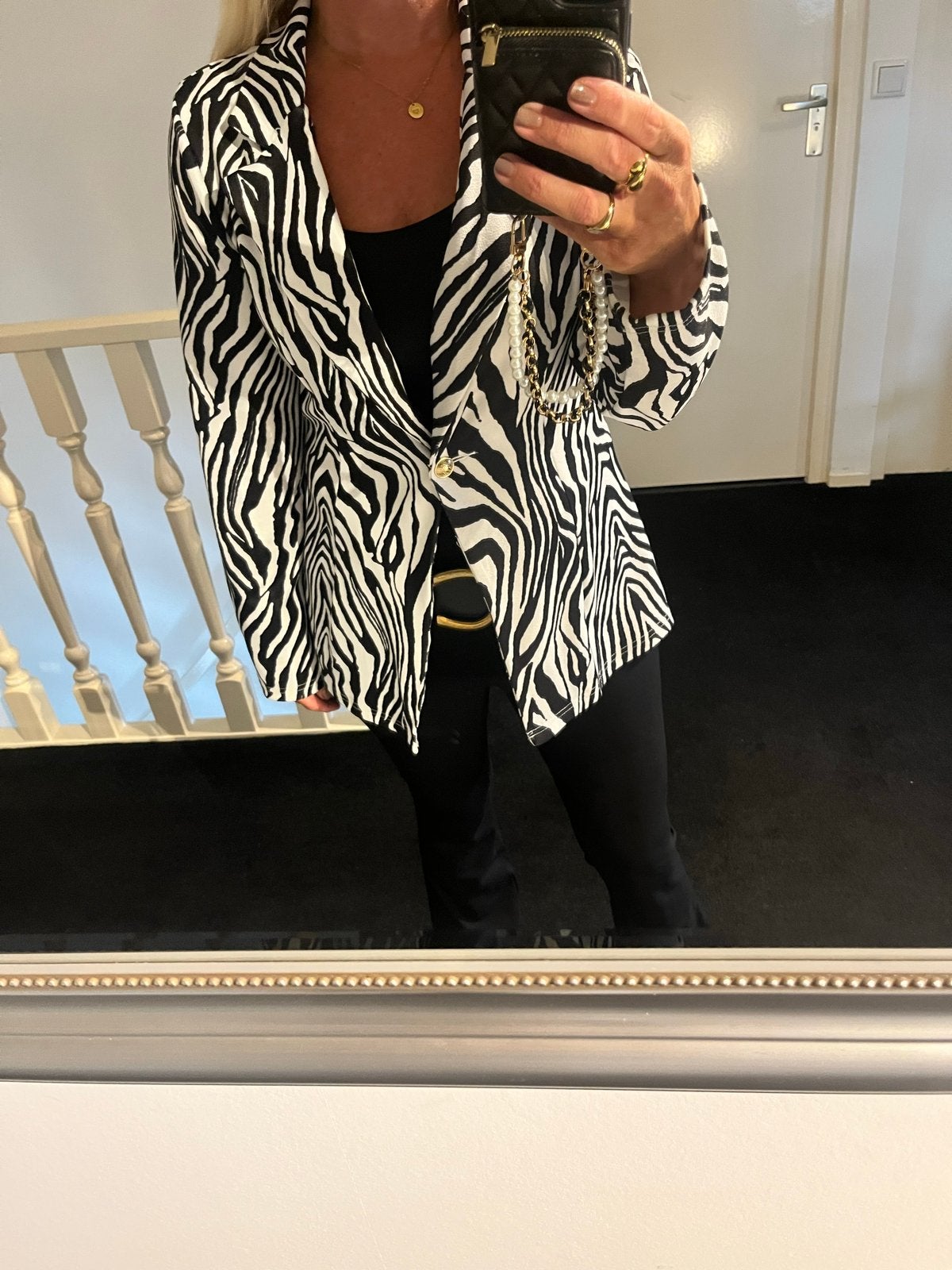 Stijlvol Zebraprint Jasje - Maat M, Kleding | Dames, Maat 38/40 (M), Zwart, Ophalen of Verzenden, Zo goed als nieuw