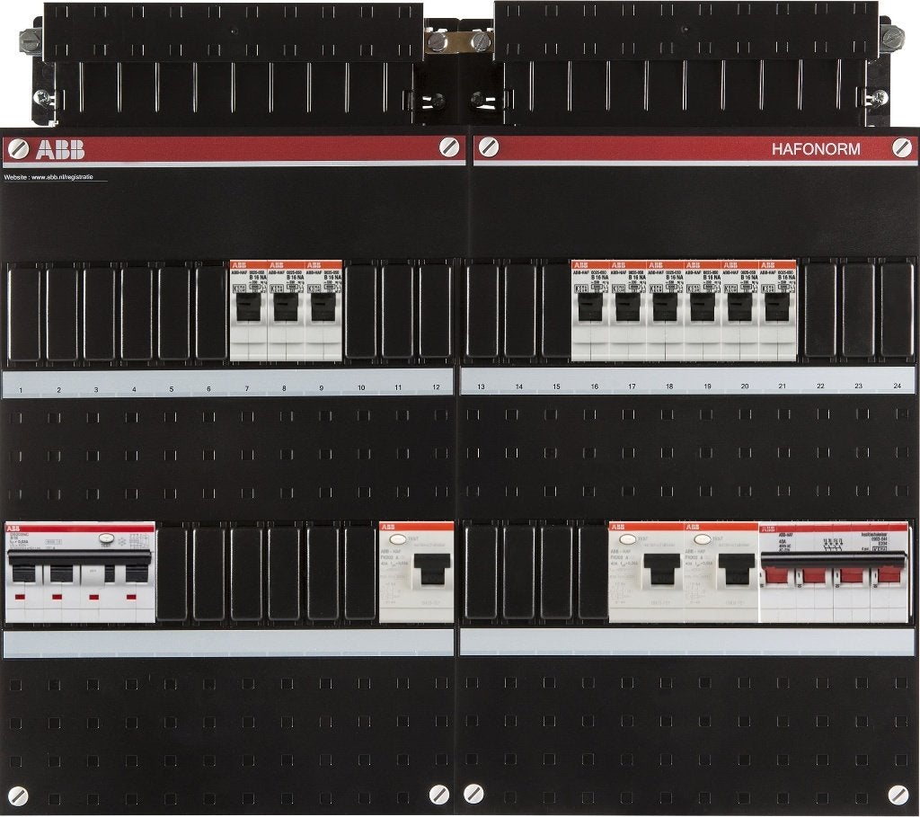 Groepenkast 2V 3F 9x16A 3xALS 2P 1xALA B16A 30mA HS- ABB, Verzenden, Nieuw