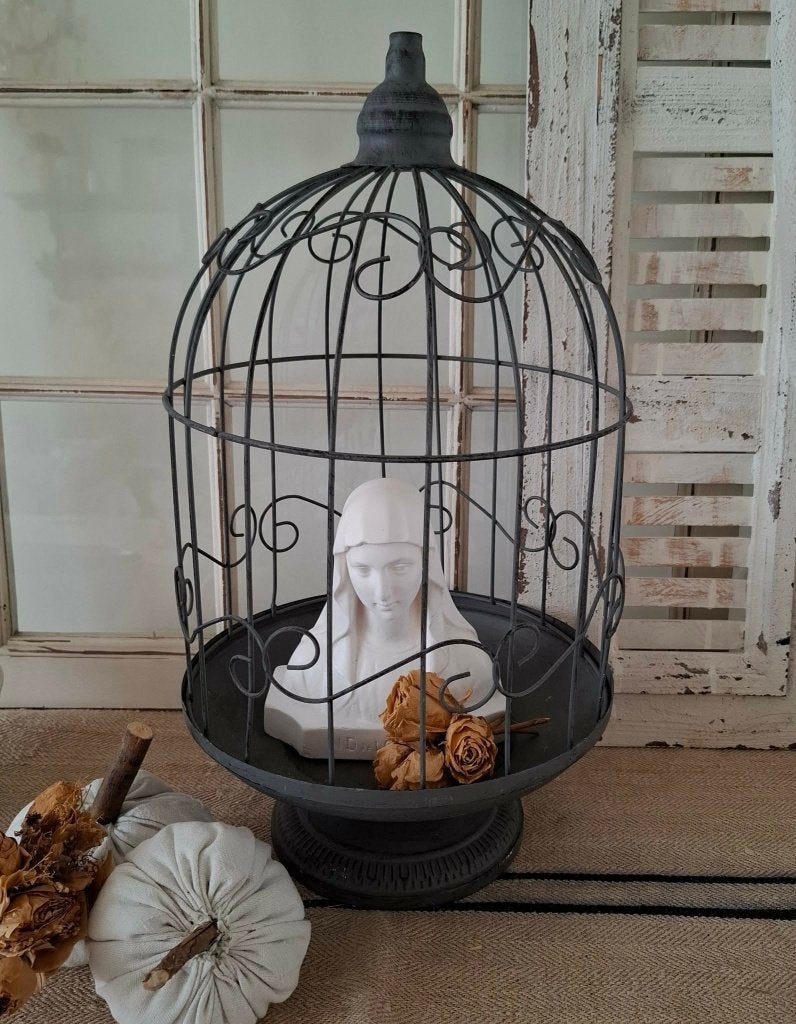 koepelvormige metalen vogelkooi, Antiek en Kunst, Ophalen of Verzenden