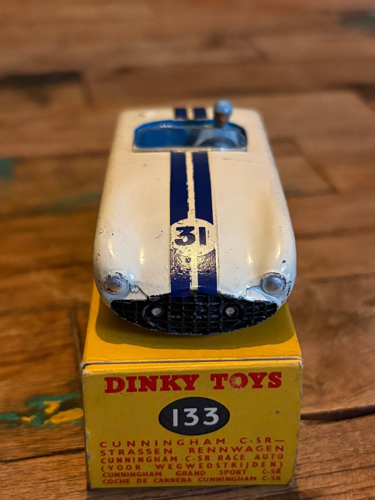 Dinky Toys 133 Cunningham C-5R ZELDZAAM BLAUW INTERIEUR, Ophalen of Verzenden, Zo goed als nieuw, Auto, Dinky Toys