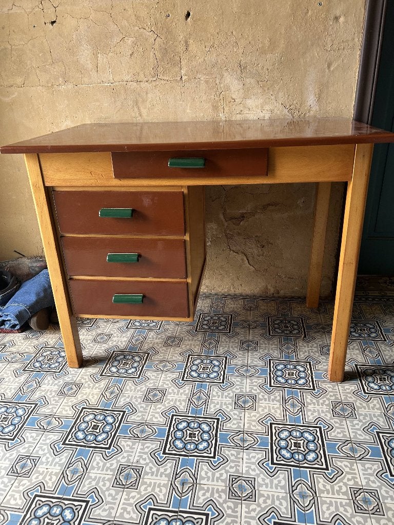 bureau 75 cm hoog, vintage, Piet Zwart? Bauhaus?, Huis en Inrichting, Bureaus, Ophalen, Gebruikt, Hout, Kinderbureau