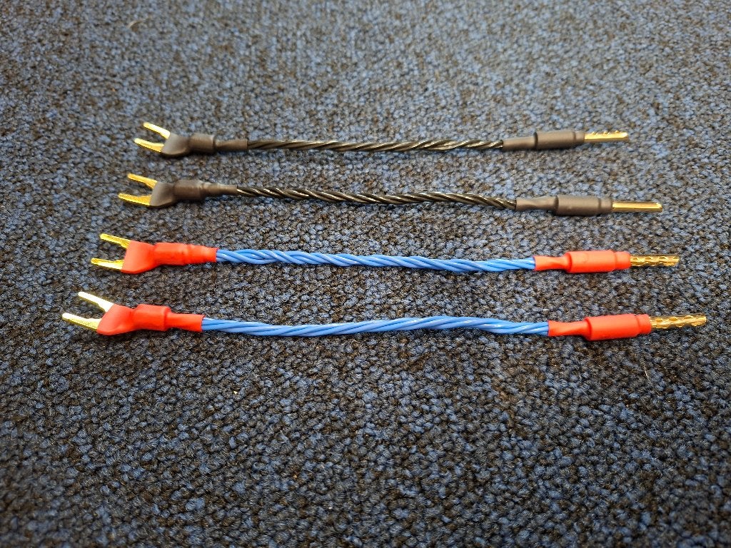 4 stuks Kimber Kable 4TC Jumpers., Ophalen of Verzenden, Zo goed als nieuw, Minder dan 2 meter, Luidsprekerkabel