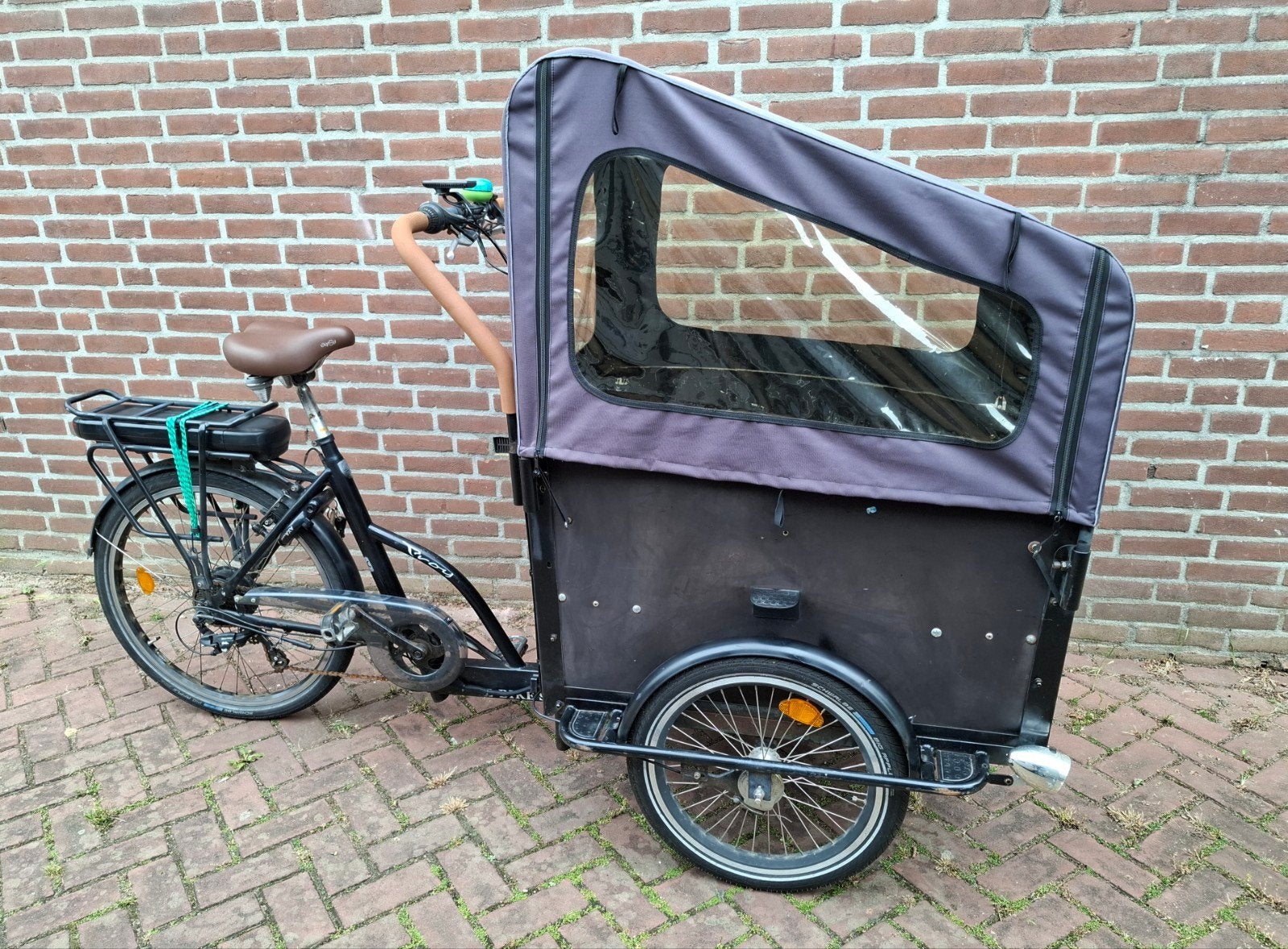 Troy E-bike bakfiets + huif, Ophalen, Gebruikt, Overige merken