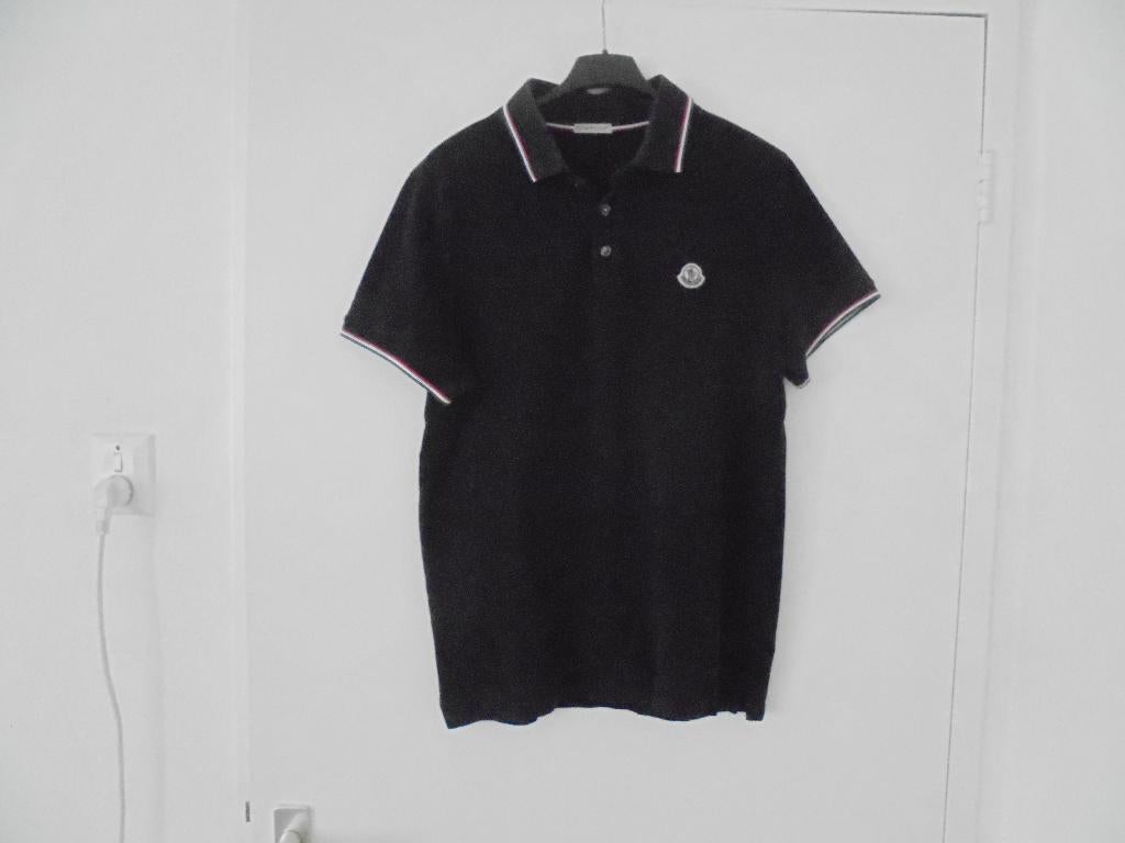 Originele Moncler polo Maat S, Kleding | Heren, Polo's, Moncler, Verzenden, Zwart, Zo goed als nieuw