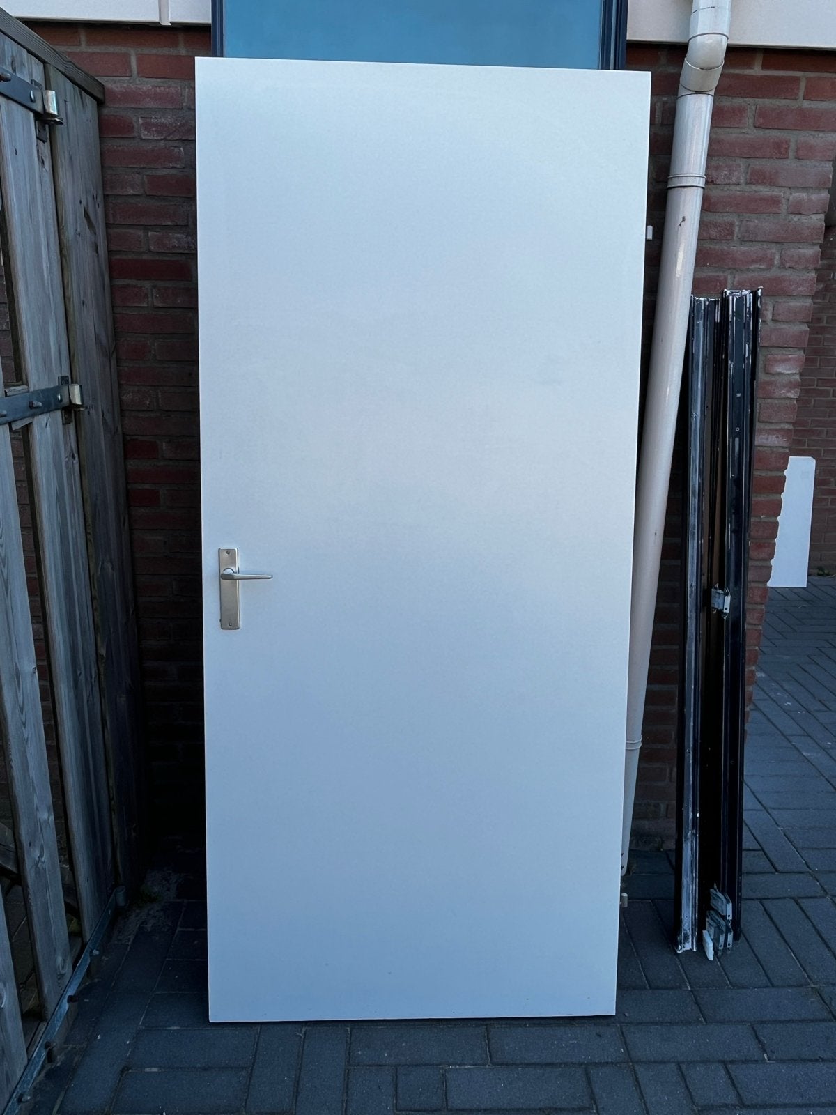 Witte binnendeur met klink - Zo goed als nieuw, Ophalen, 80 tot 100 cm, Binnendeur, Zo goed als nieuw