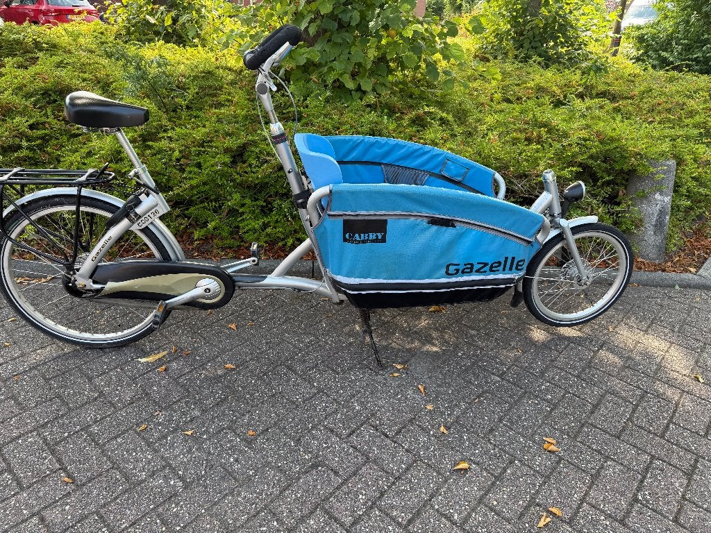 Gazelle Cabby Bakfiets, Ophalen, Huif, 3 kinderen, Zo goed als nieuw