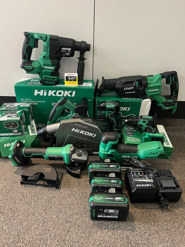 Hikoki 7delige gereedschap set op accu | +lader&acc | 413563