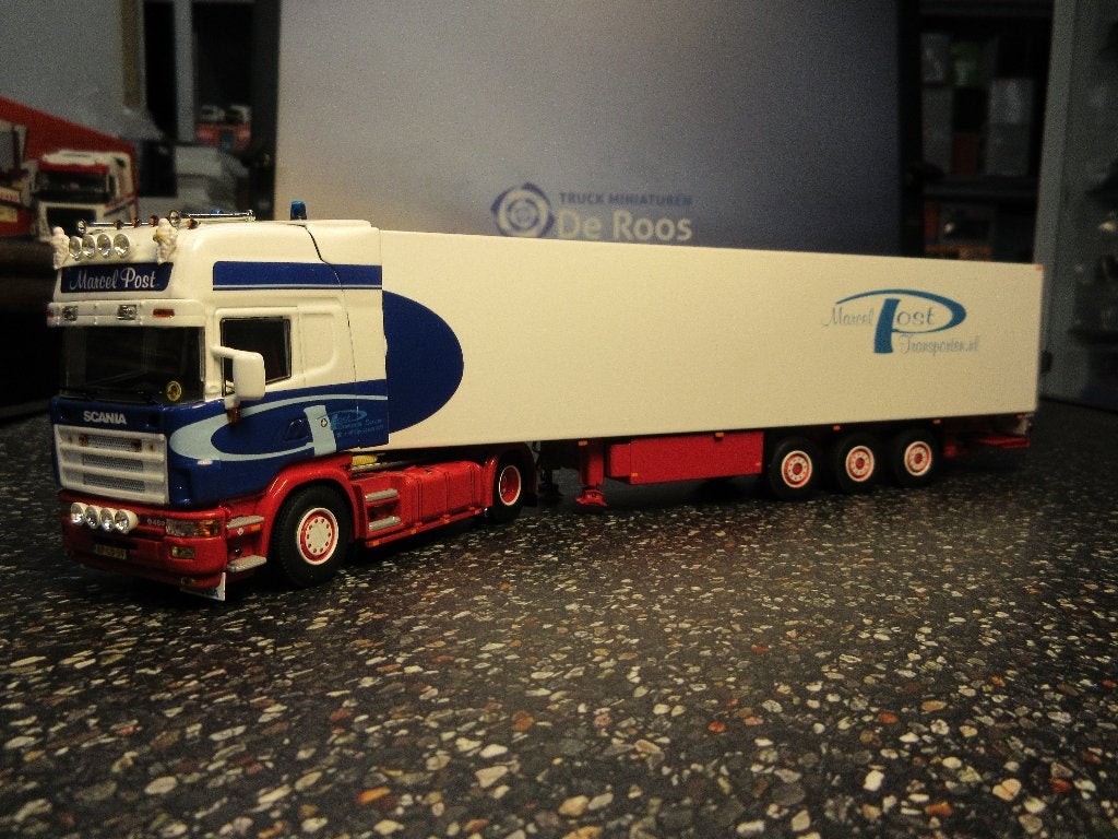 WSI Scania R4 Marcel Post met certificaat, Hobby en Vrije tijd, Ophalen of Verzenden, Nieuw, Bus of Vrachtwagen, Wsi