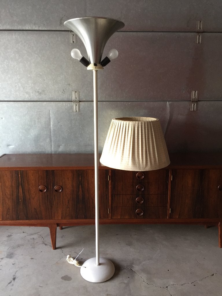 Gispen vloerlamp jaren 50 origineel wit met kap, Huis en Inrichting, Ophalen, Gebruikt, Art deco, W.H. Gispen