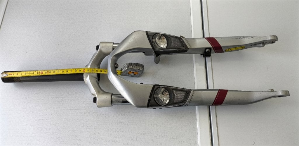 Voorvork met ledverlichting voor ebikes., Gebruikt, Voorvork, Aluminium, Trek