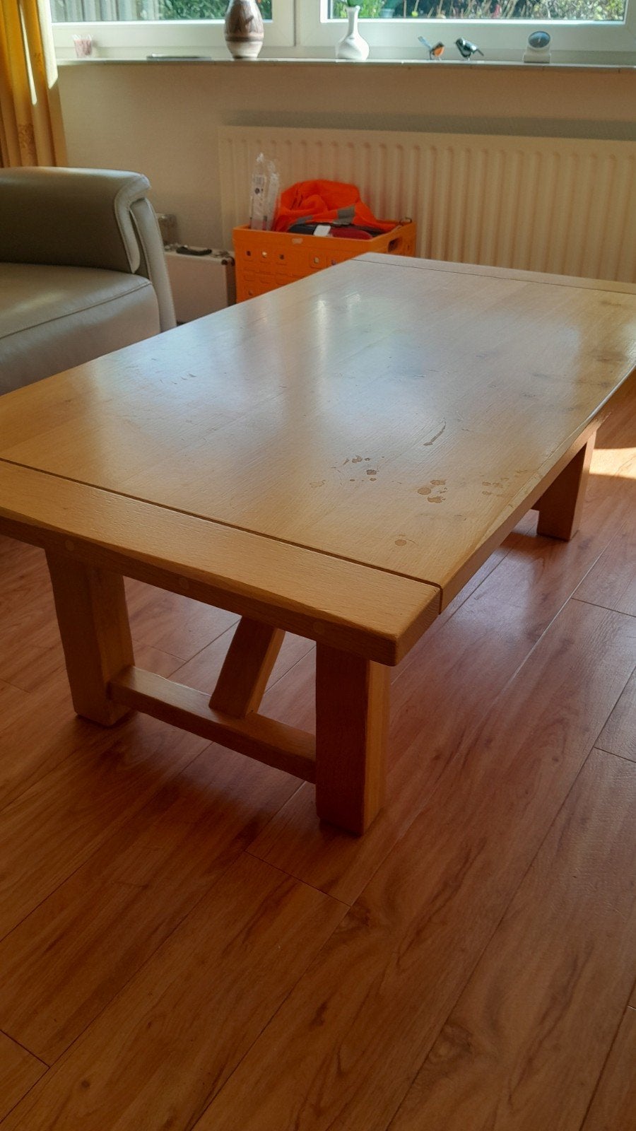 Houten salontafel - Gebruikt, Ophalen, Gebruikt, 100 tot 150 cm, 50 tot 100 cm