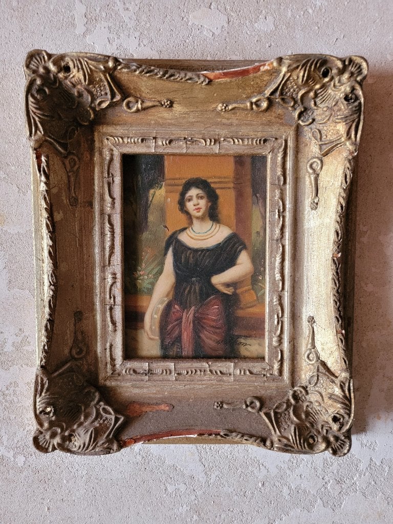 Gesigneerd olieverf SCHILDERIJ / Vrouw op doek, Antiek en Kunst, Kunst | Schilderijen | Klassiek, Doek, Portret of Personen, Ophalen of Verzenden