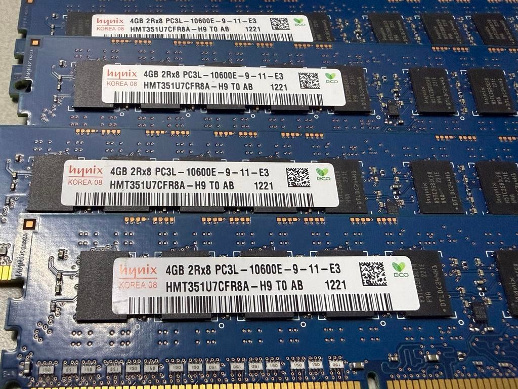 Geheugen kaart 4GB 2Rx8 PC3L - 10600E, Server, DDR3, Ophalen of Verzenden, Zo goed als nieuw