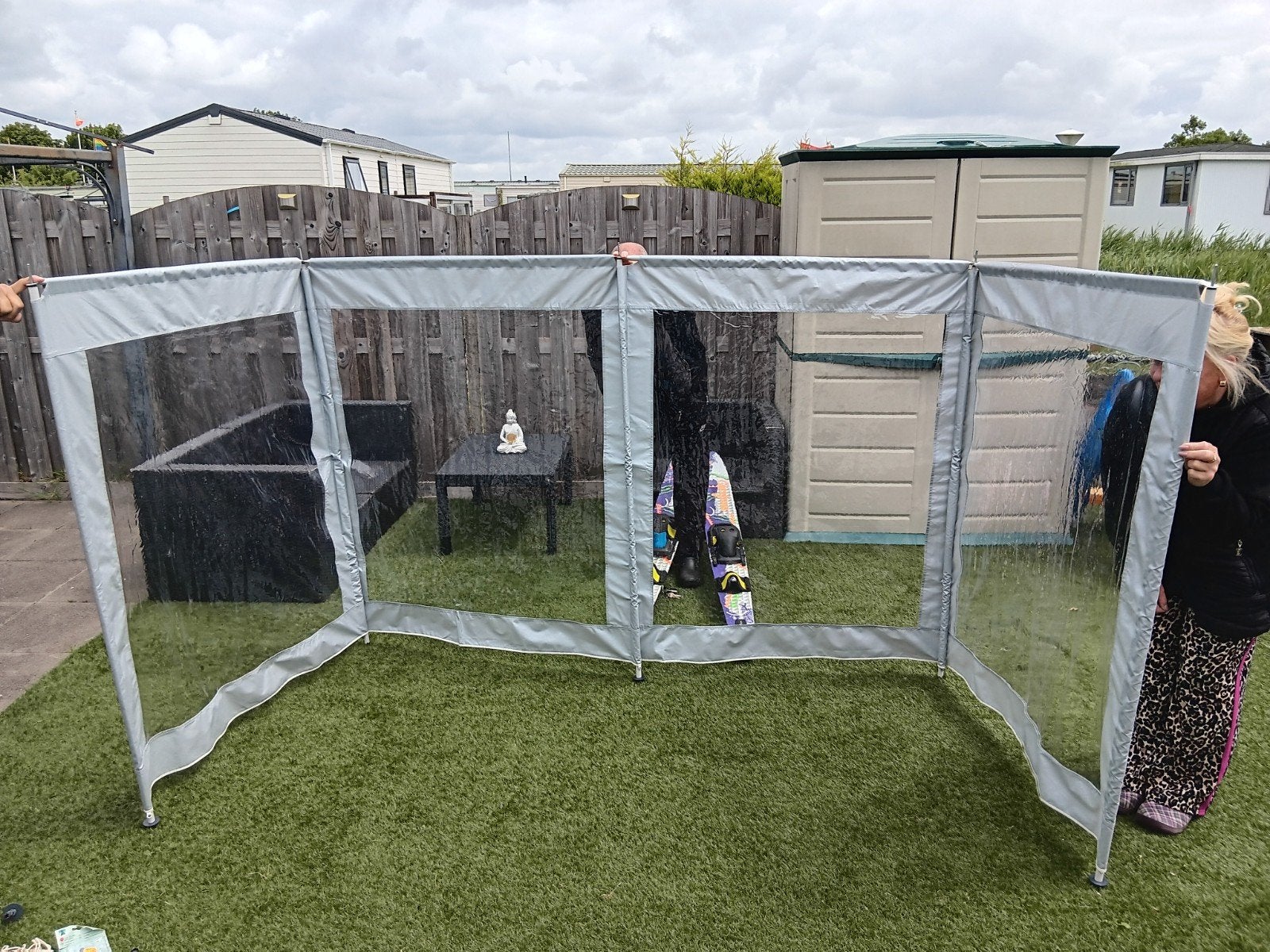 Windscherm 480cm, Ophalen, Zo goed als nieuw
