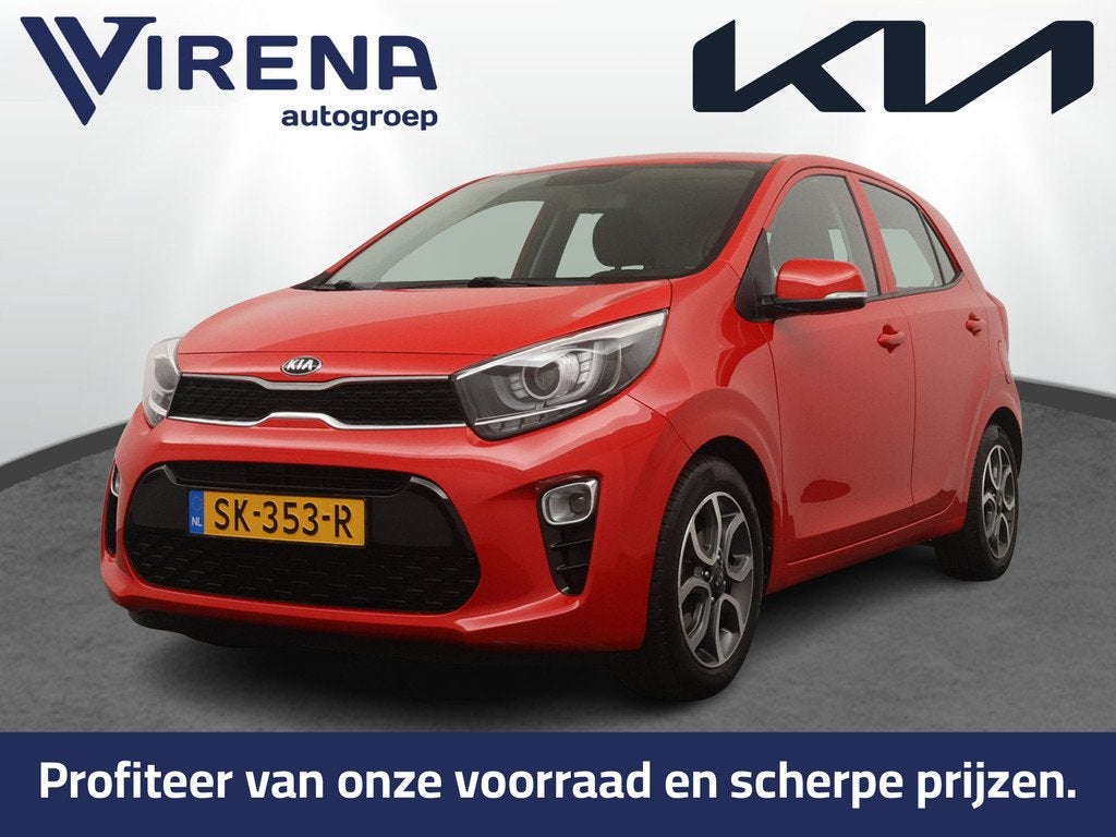 Kia Picanto 1.2 CVVT DynamicPlusLine Automaat - Camera - Cru, Auto's, Stof, Gebruikt, 4 cilinders, Origineel Nederlands