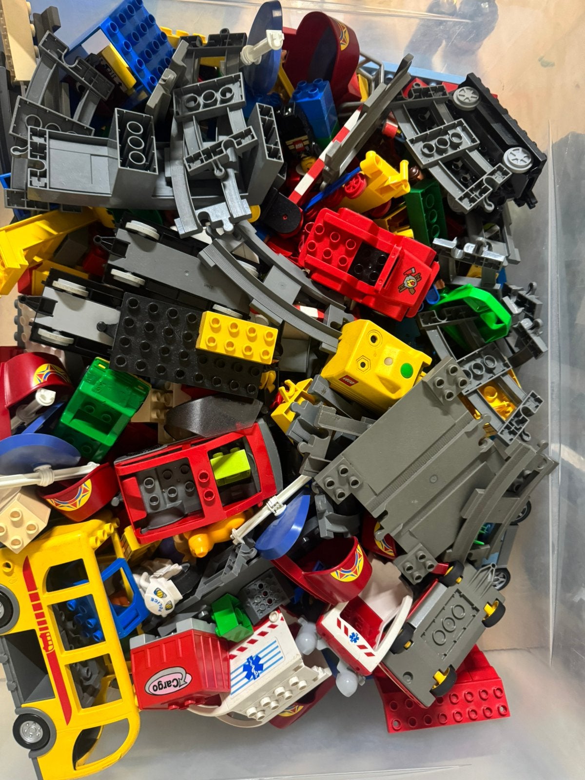 Grote bak Lego duplo, Kinderen en Baby's, Speelgoed | Bouwstenen, Ophalen, Zo goed als nieuw