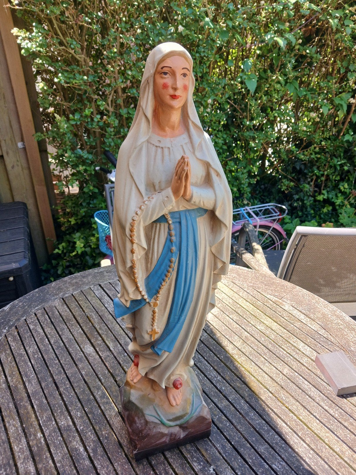 Maria beeld groot, Ophalen