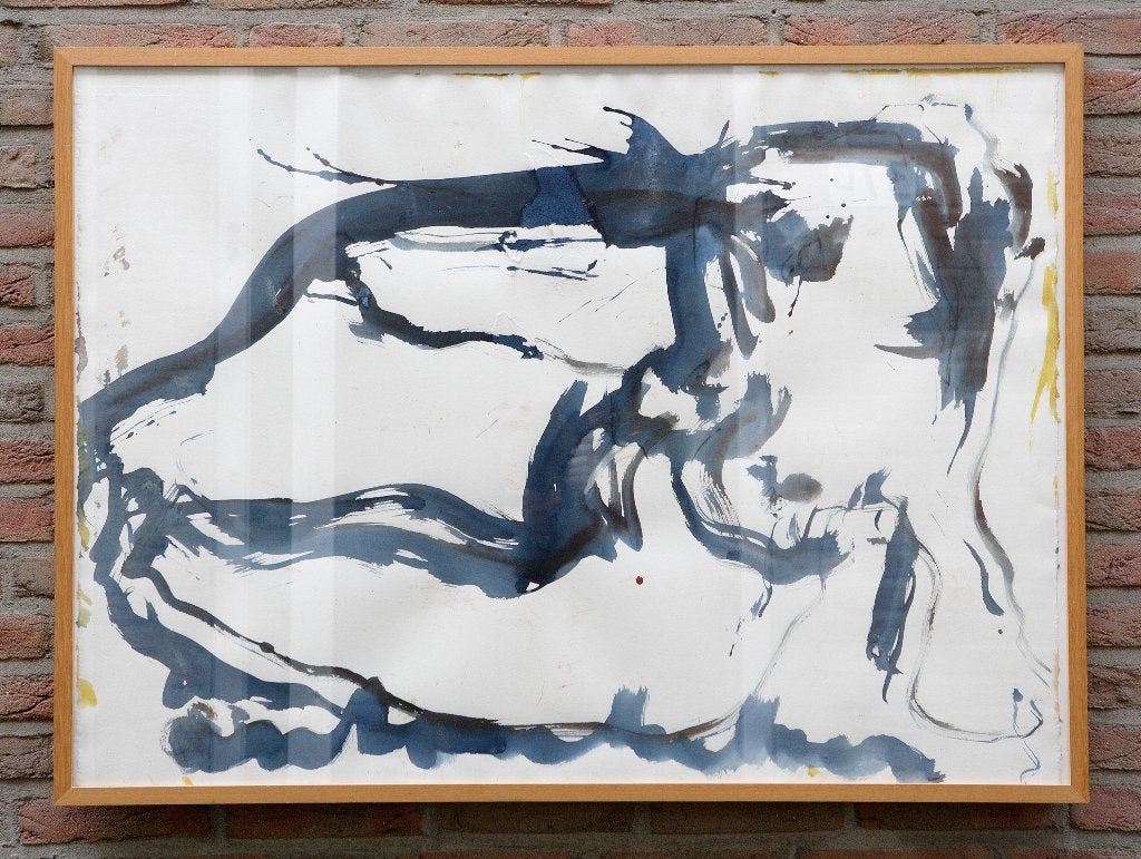 Originele, abstracte (koe) gouache van Anton Heyboer, Antiek en Kunst, Ophalen of Verzenden