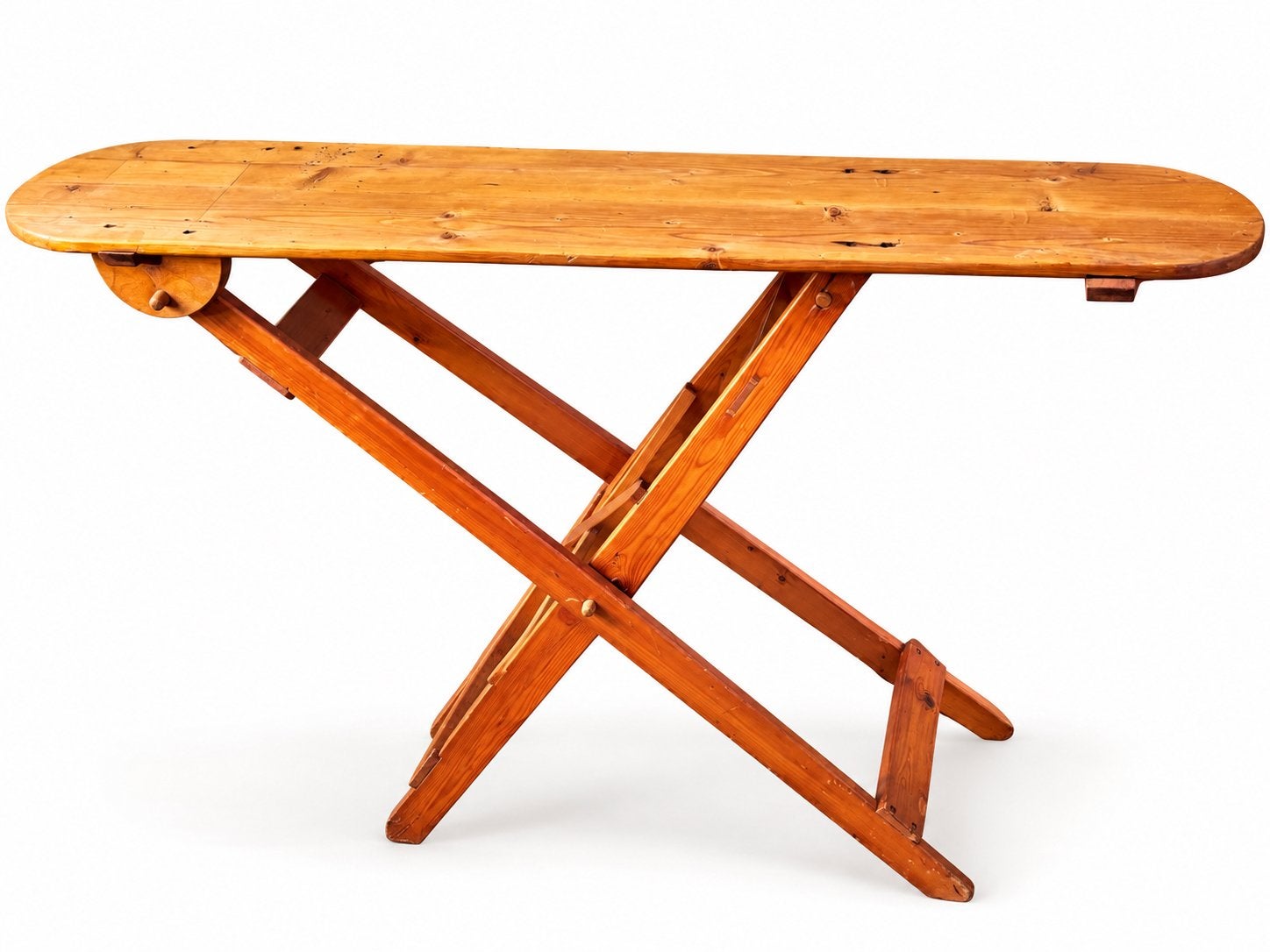 Vintage houten strijkplank – inklapbaar – 150 cm, Ophalen, Gebruikt