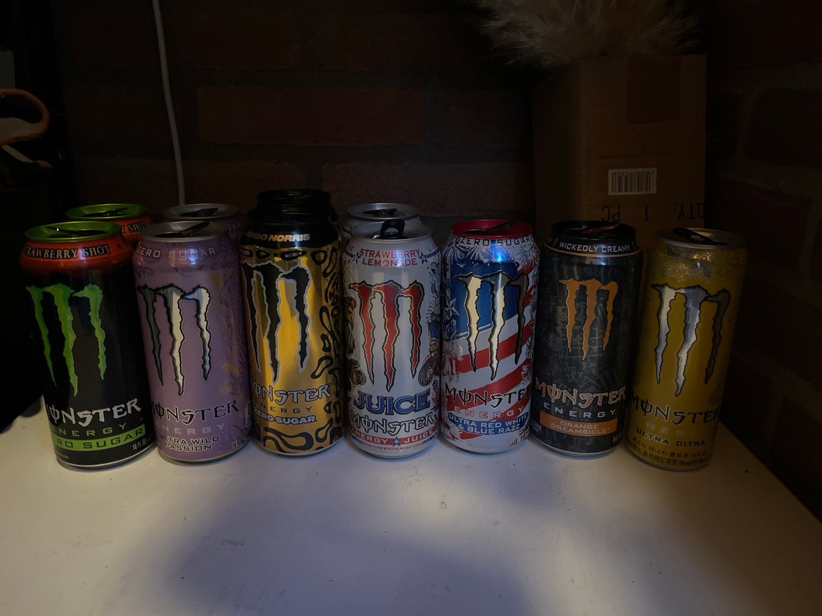 Collectie lege Monster Energy blikjes - Diverse smaken, Ophalen of Verzenden, Gebruikt