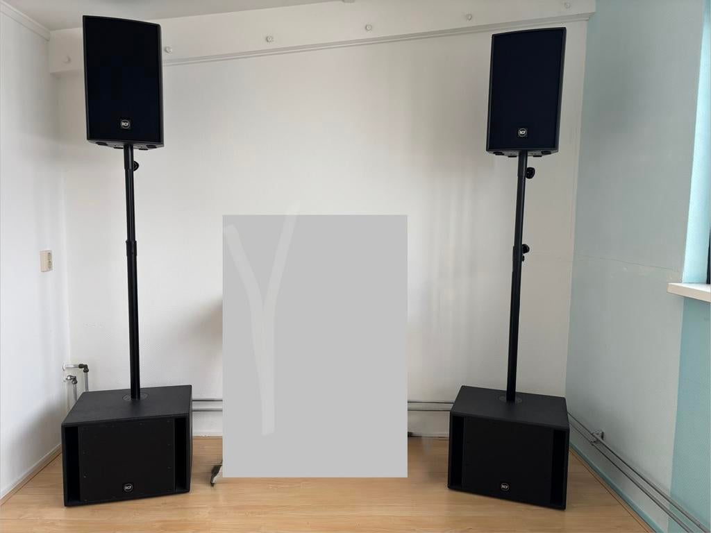 Te koop: RCF set; RCF Sub S4012 + RCF Top C3110-96, Ophalen, Zo goed als nieuw, Audio