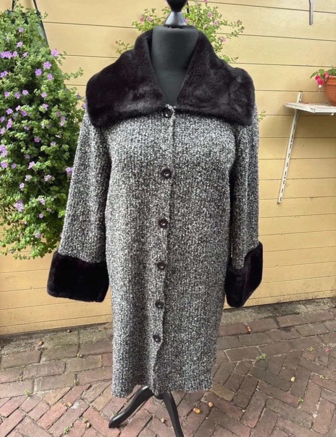 Yoek lang vest met fake fur grijs maat 56 nieuw, Kleding | Dames, Ophalen of Verzenden, Nieuw, Grijs, Trui of Vest