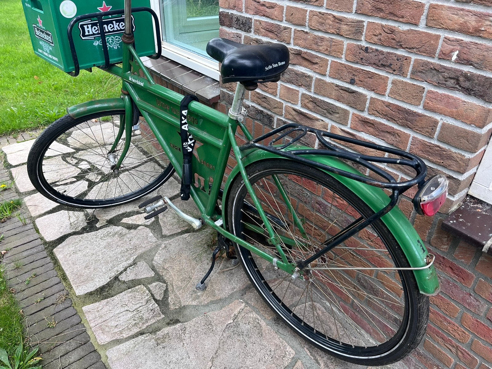 Heineken heren fiets met krat, Overige merken, Terugtraprem, Gebruikt, Ophalen of Verzenden