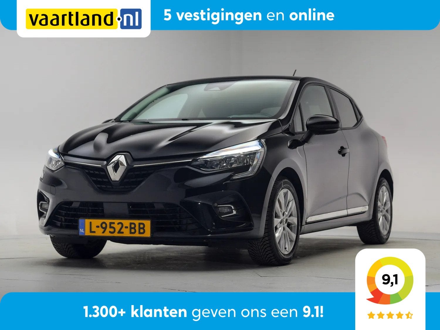 Renault Clio 1.0 TCe Zen Aut. [ LED Cruise Carplay Airco], Auto's, Automaat, 101 pk, Gebruikt, Bedrijf