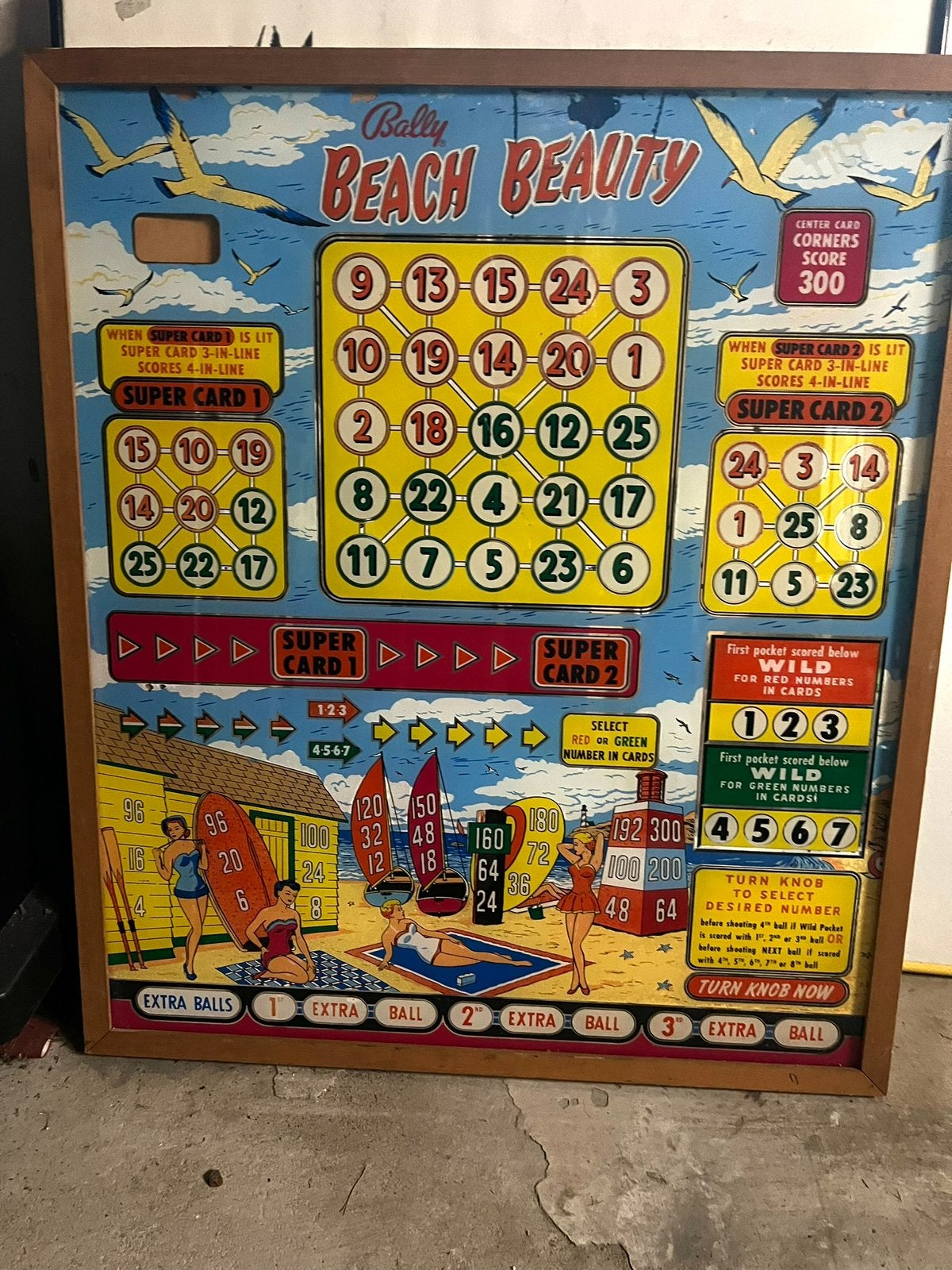 Ingelijst Bally flipperkast scherm, Ophalen of Verzenden, Zo goed als nieuw, Overige typen