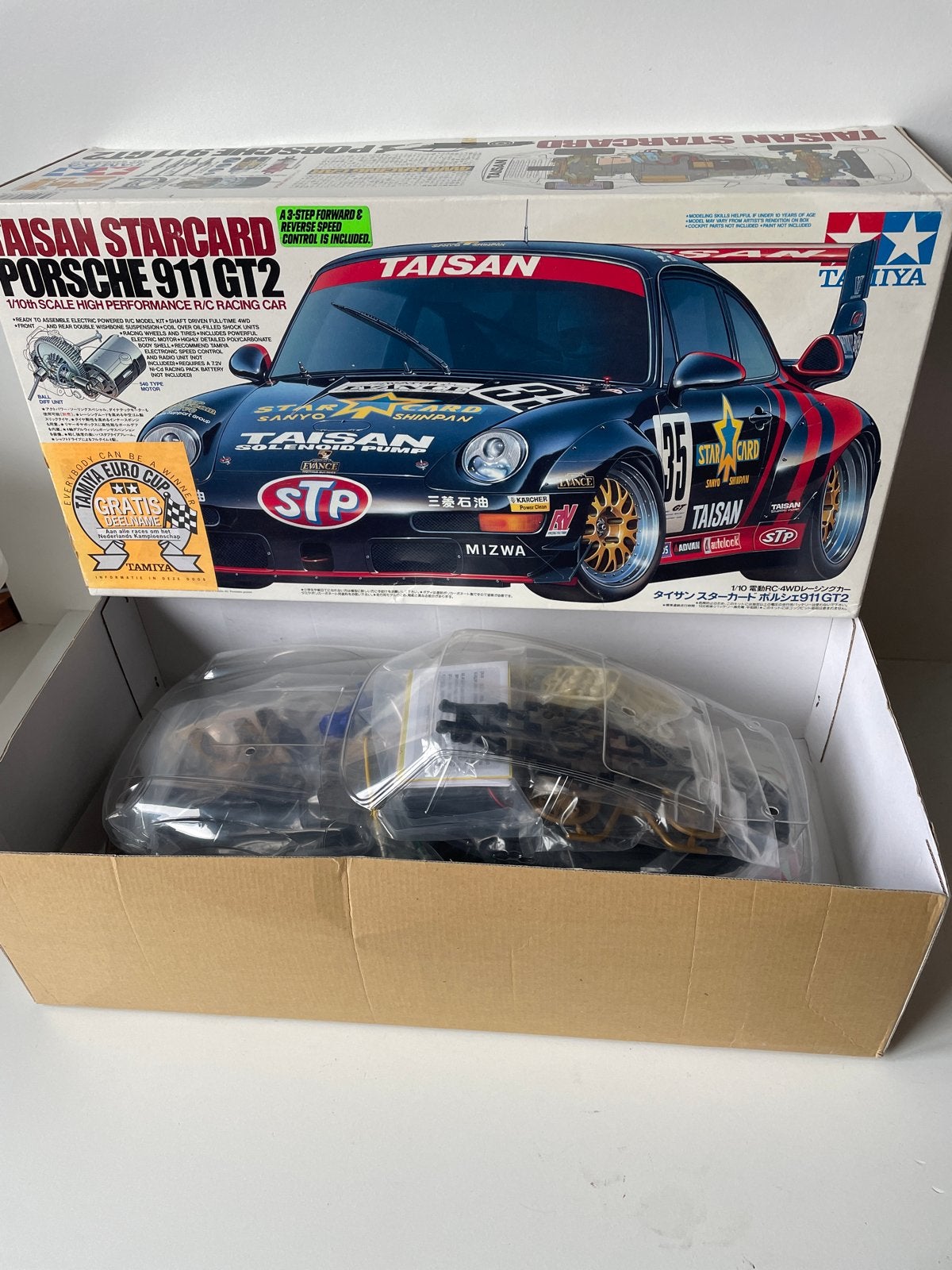 Tamiya Aisan Starcard Porsche 911 GT2 RC Auto Kit, Ophalen of Verzenden, Nieuw, Auto onroad