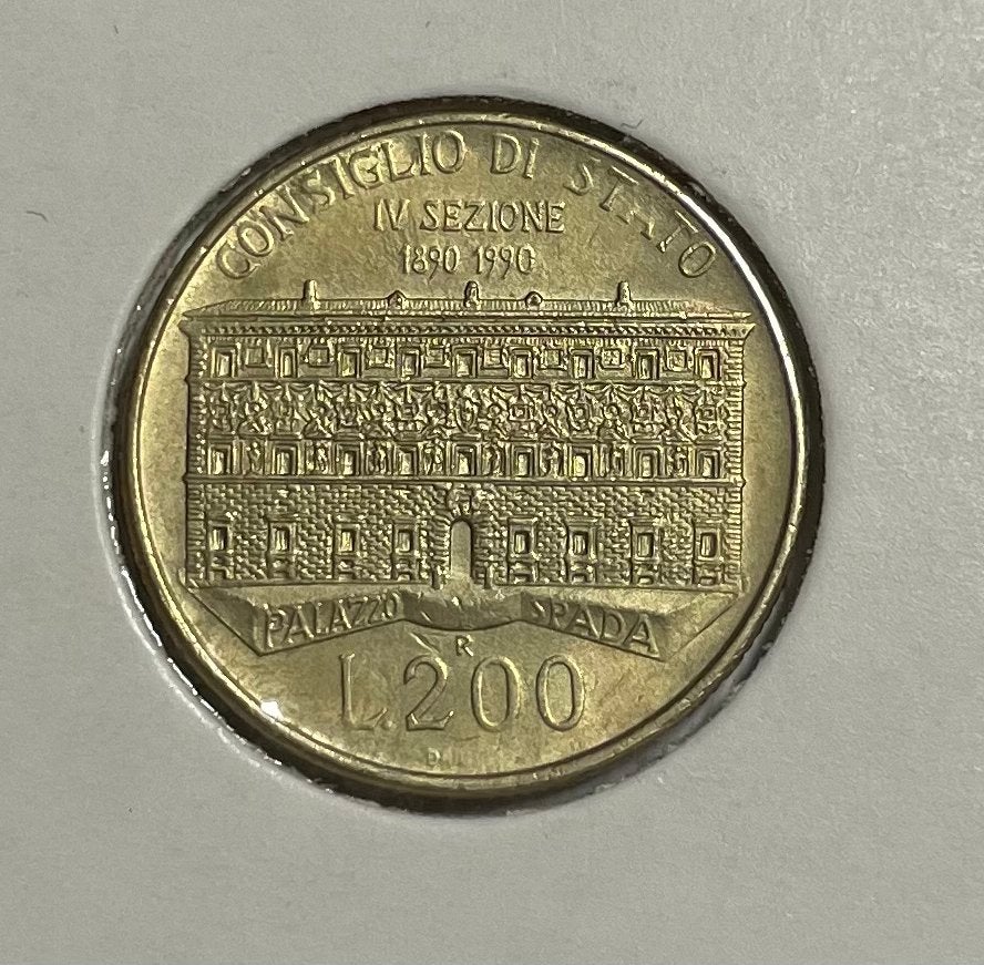 200 lire Italië 1990, Postzegels en Munten, Munten | Europa | Niet-Euromunten, Ophalen of Verzenden, Italië