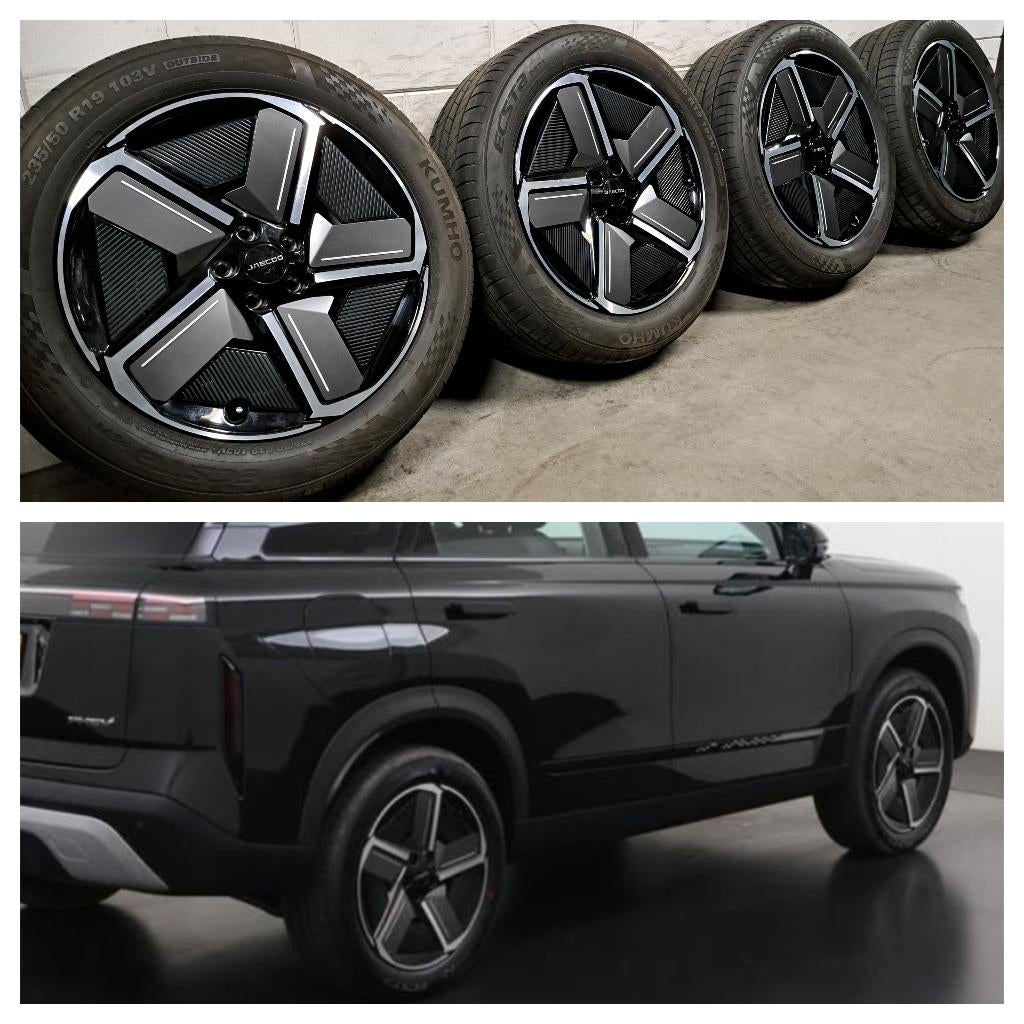 Bi-color velgen Jaecoo 7 C5 Aircross DS7 3008 5008 235/50/19, Auto-onderdelen, Banden en Velgen, 19 inch, Gebruikt, Banden en Velgen