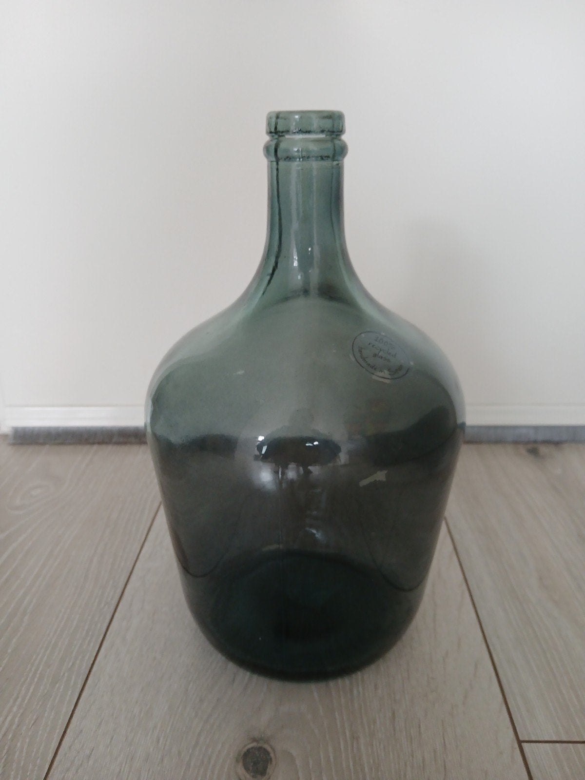 KSD Gistfles vaas gerecyclde glas, Ophalen of Verzenden, Gebruikt, Groen, Glas