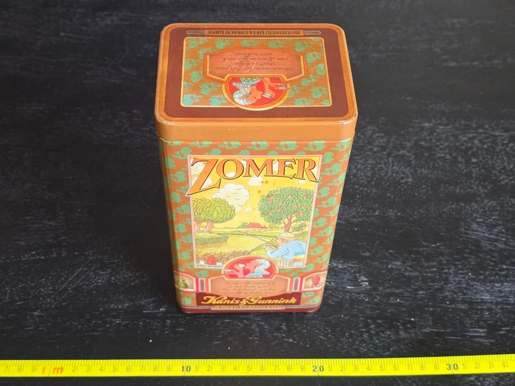 Vintage Seizoenen Kanis & Gunnink Koffiebranderij Blik, Verzamelen, Blikken, Ophalen of Verzenden, Gebruikt, Overige