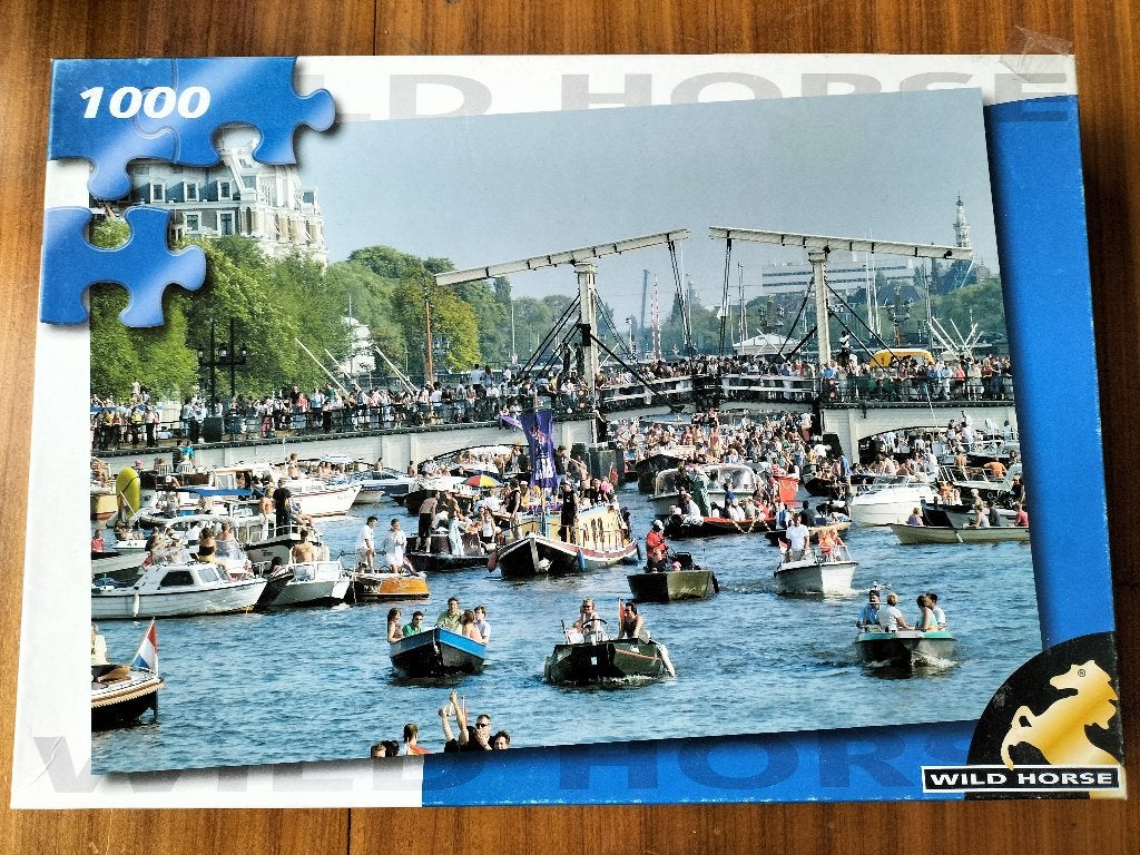 Puzzel grachtenfestival / 1000 stukjes, Ophalen of Verzenden, 500 t/m 1500 stukjes, Zo goed als nieuw, Legpuzzel