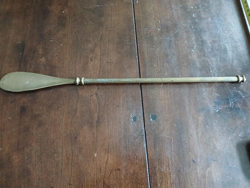 Vintage koperen schoenlepel, 39cm, Ophalen of Verzenden, Koper