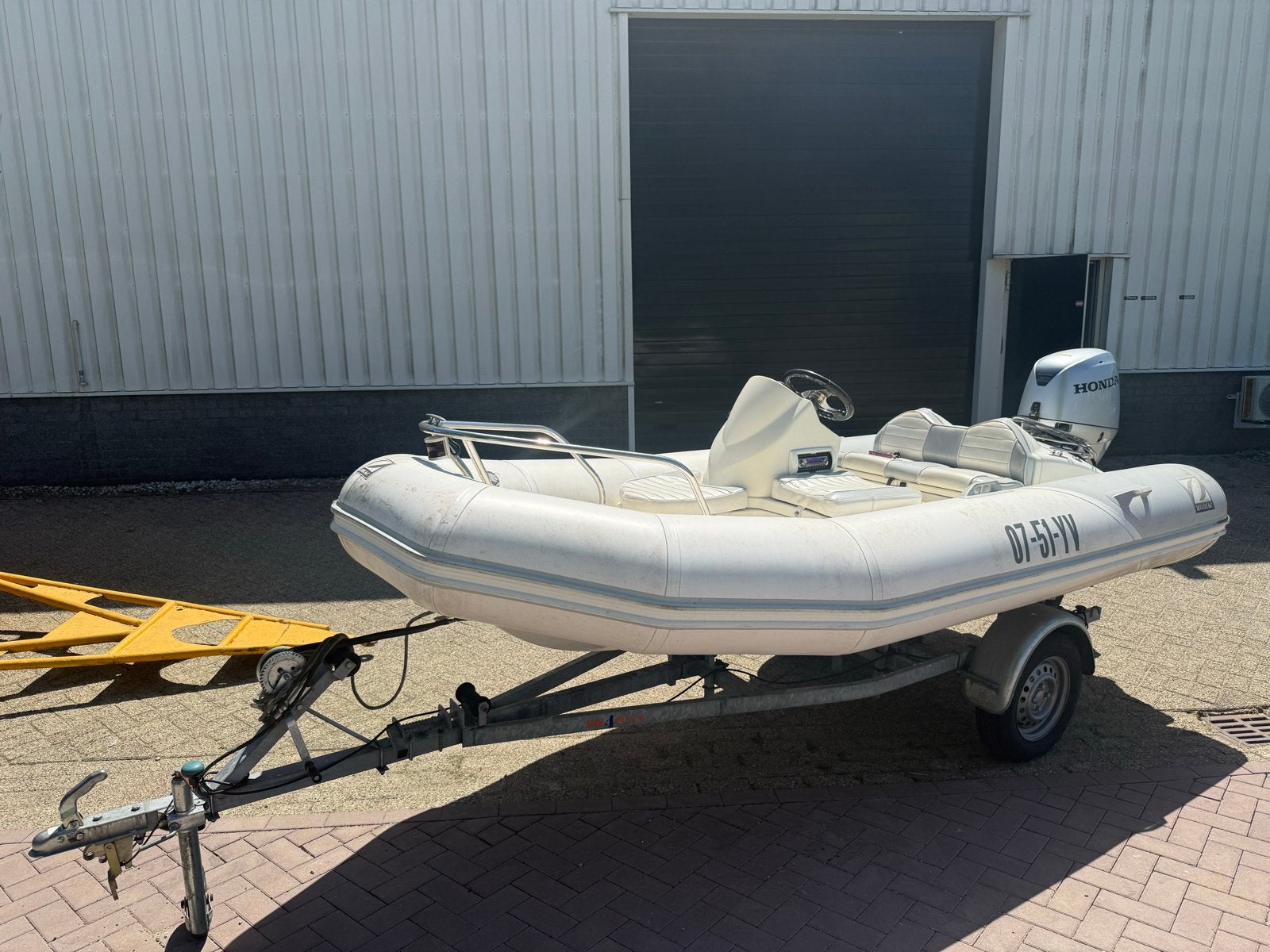 Zodiac YL 380 DL Rib met 50 pk Honda buitenboordmotor en tra, Watersport en Boten, Rubberboten, 2nd Maurice MALLET 92130 ISSY Moulinreaux