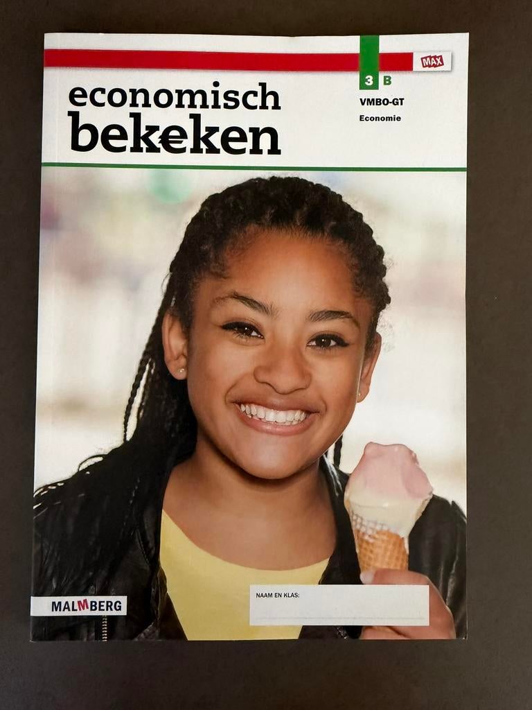 Schoolboek vmbo 3GT Economie economisch bekeken leerwerkboek, Ophalen of Verzenden, Zo goed als nieuw, VMBO, Economie