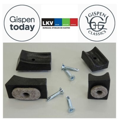 Gispen Classic - Gispen Today  Vloerglijders, Huis en Inrichting, Ophalen, Kunststof, Zwart, Nieuw