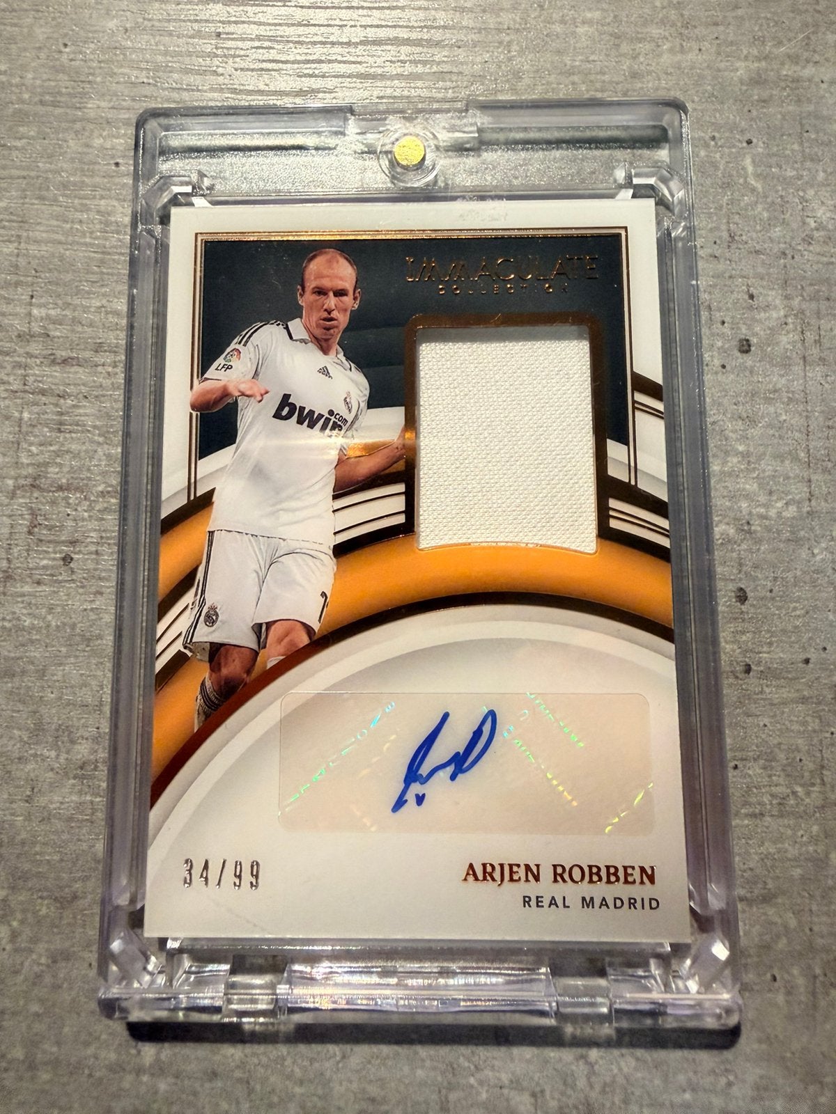 Arjen Robben Real Madrid Gesigneerde Kaart 34/99, Ophalen of Verzenden, Zo goed als nieuw, Buitenlandse clubs, Spelerskaart