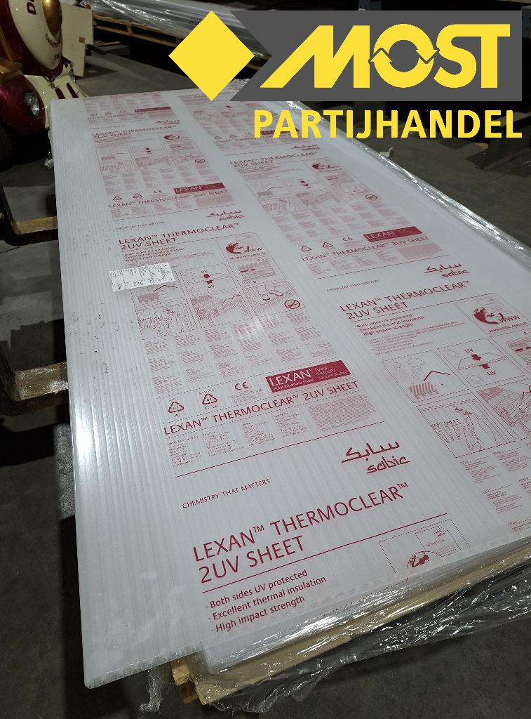 4 stuks Polycarbonaat platen 32 mm opaal, Doe-het-zelf en Verbouw, Platen en Panelen, Nieuw, Overige materialen, Ophalen