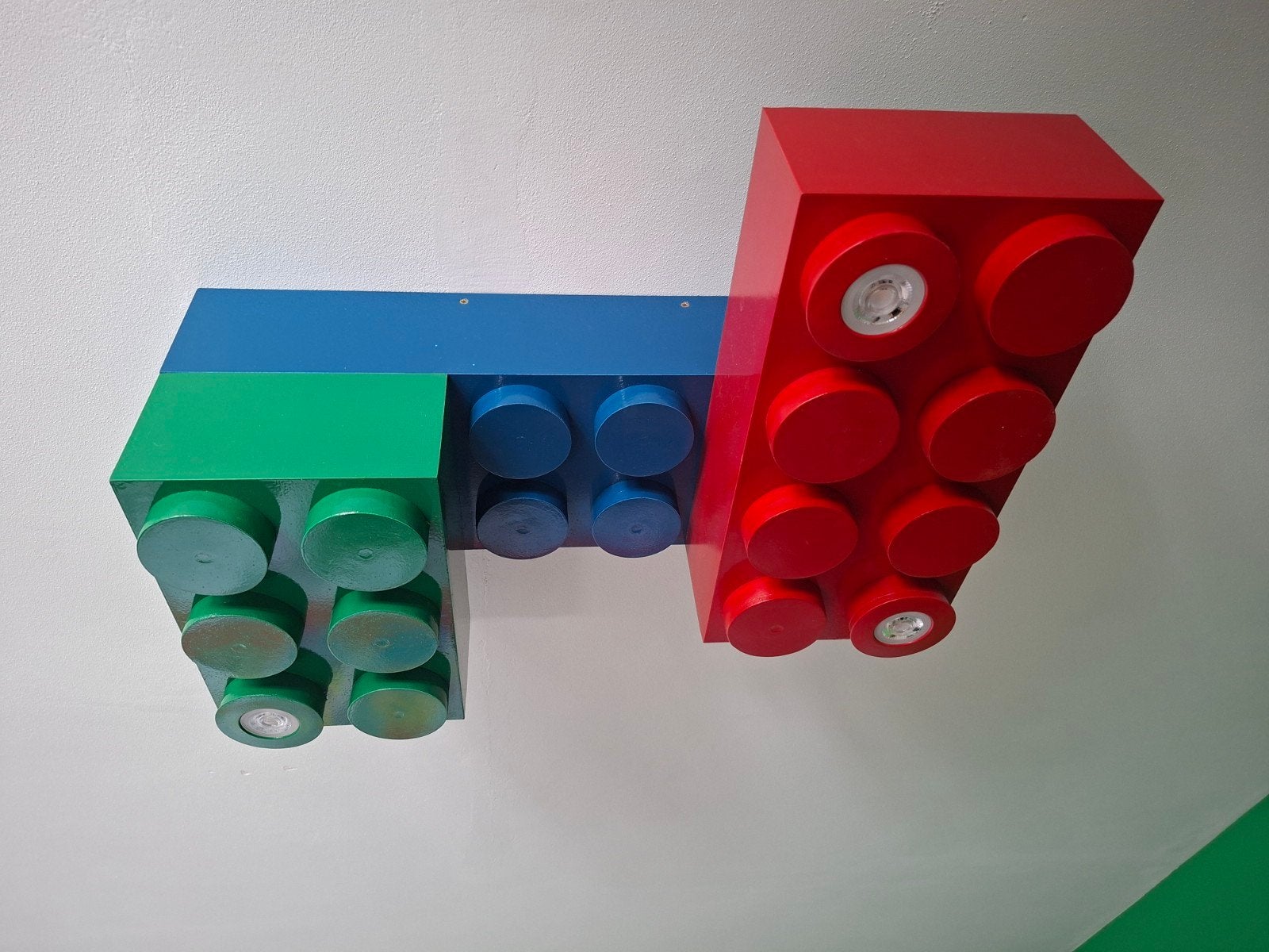 Lego bouwsteen plafondlamp x2, Ophalen, Gebruikt, Meerkleurig, Overige merken