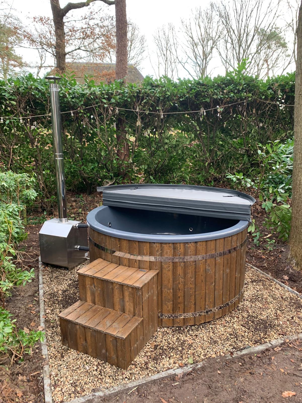Hottub comfort - direct leverbaar - complete set - RVS -hout, Ophalen, 7921AE, Fast Fair b.v., Nieuw