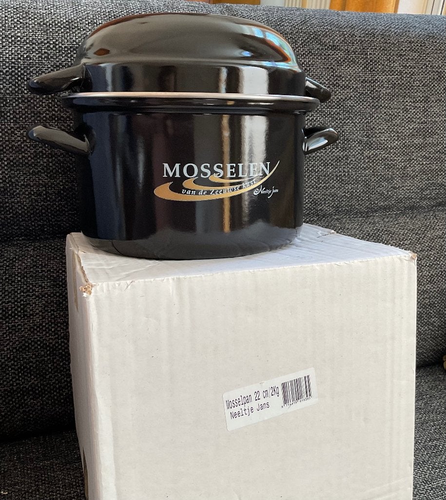 Mosselpan Neeltje Jans 22 cm | 2 kg | voor op gas, Ophalen of Verzenden, Nieuw, Overige materialen, Kookpan